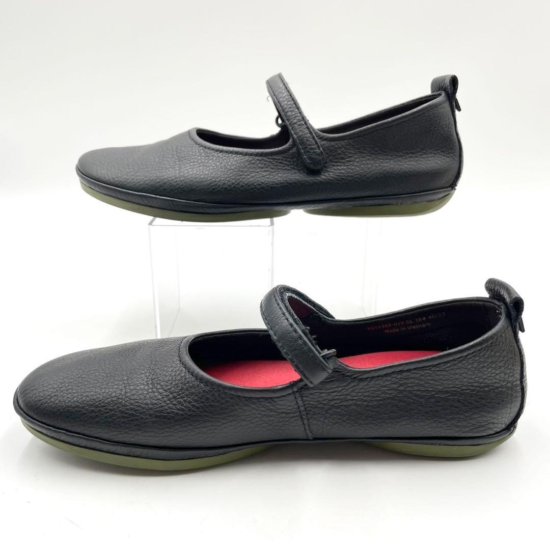 美品 カンペール パンプス ライトニナ メリージェーン 24cm 黒 Y1128