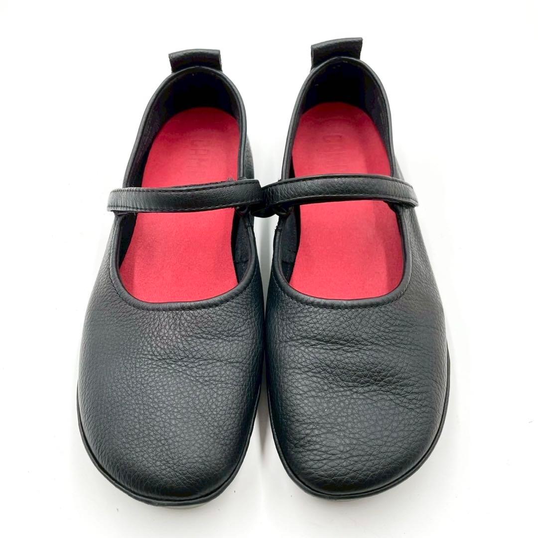 美品 カンペール パンプス ライトニナ メリージェーン 24cm 黒 Y1128