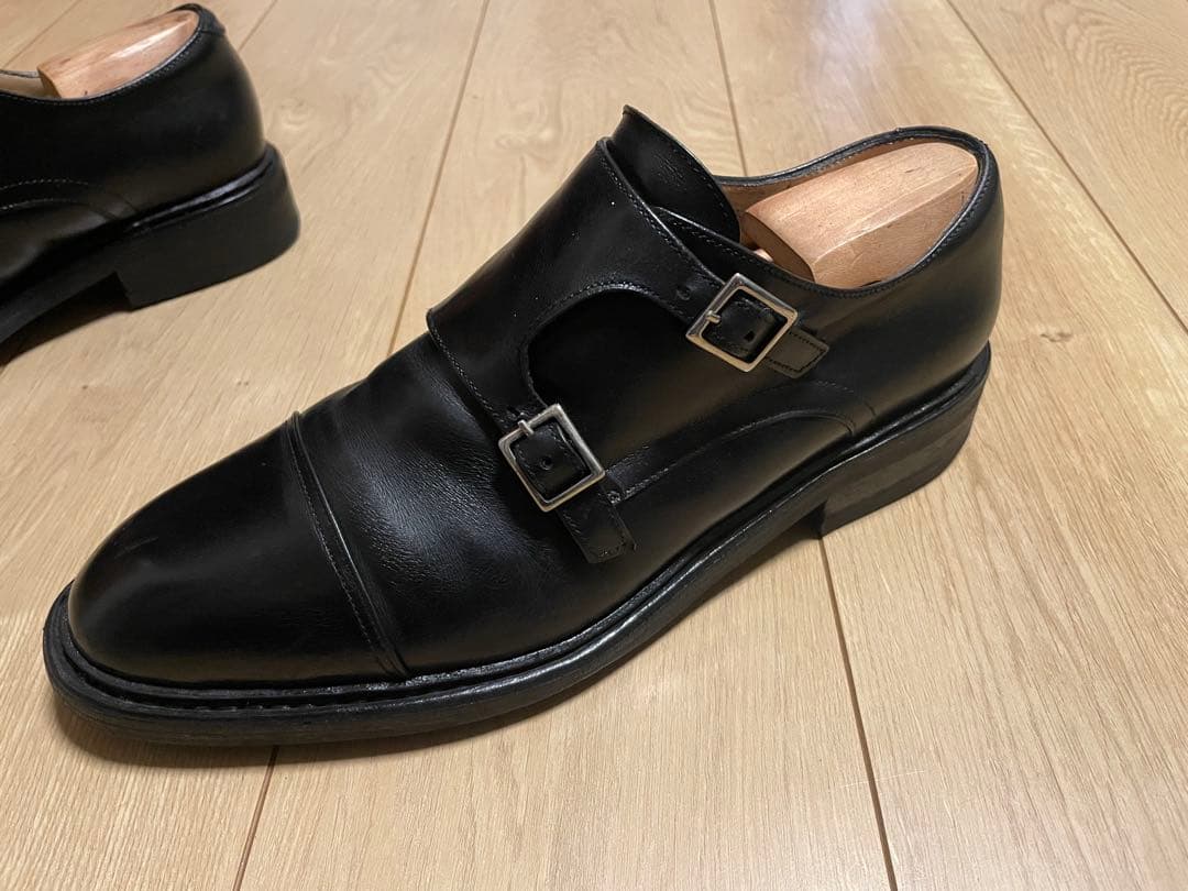 Paraboot Vigny ダブルモンクストラップ 6.5(25cm)ブラック