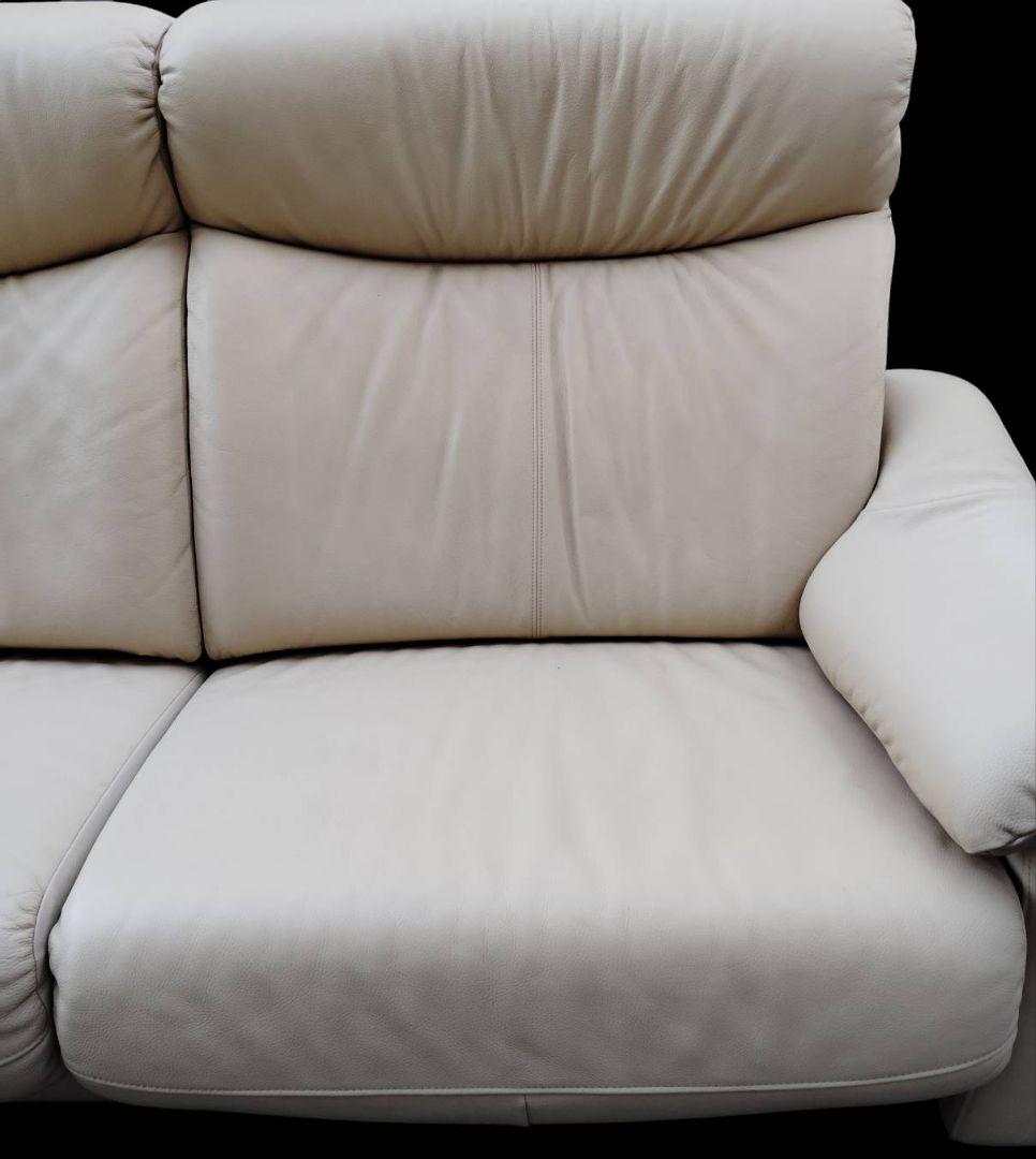 カリモク リクライニングソファ オットマン付 定価30万購入 美品 近県無料配送