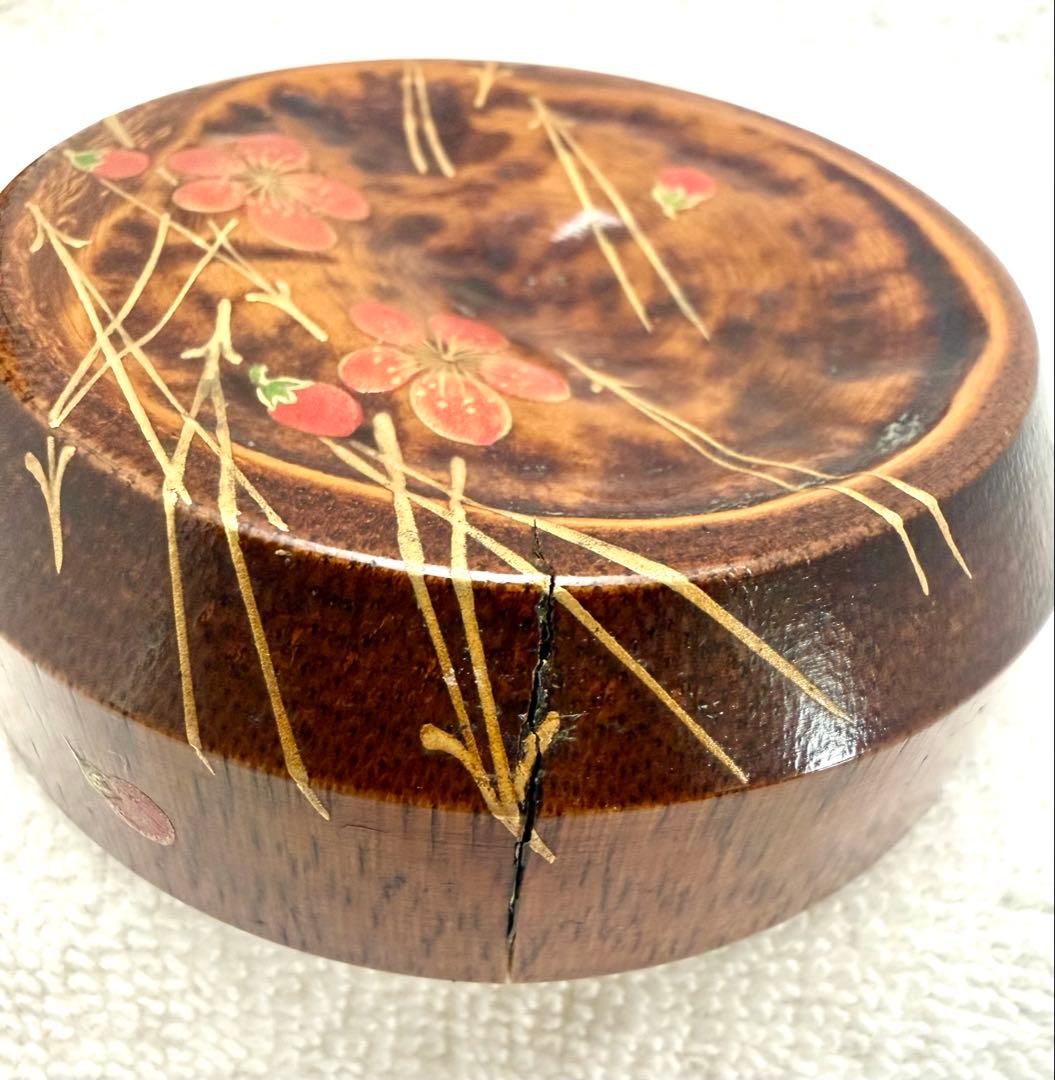 ［訳あり］茶道具 棗 竹 雪吹 松竹梅蒔絵 山本翠松作【匿名配送】