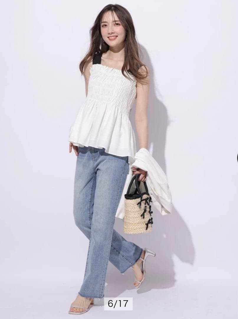 アプワイザーリッシェ　シャーリングベアキャミトップス　白　Sサイズ