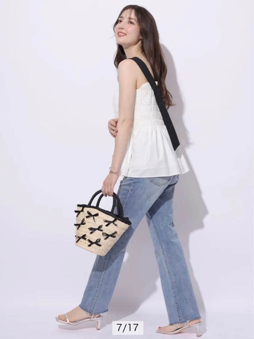 アプワイザーリッシェ　シャーリングベアキャミトップス　白　Sサイズ