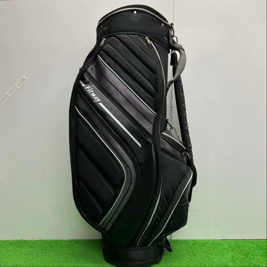 Fitway フィットウェイ　8インチ　ブラック　ゴルフバッグ　メンズ　中古品
