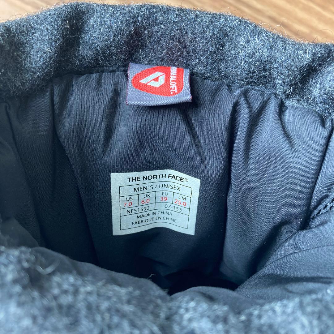 ザノースフェイス ヌプシ ブーティ ウール ショート　ミックスグレー　25.0