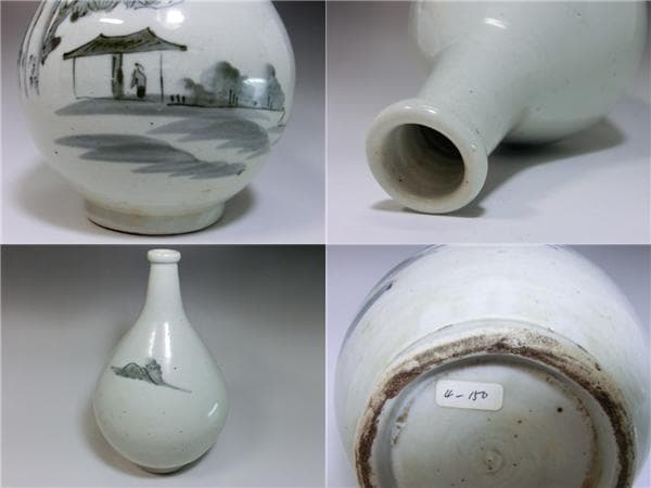 徳利●古伊万里 染付とっくり 酒器 花瓶 時代物 江戸期 骨董品■