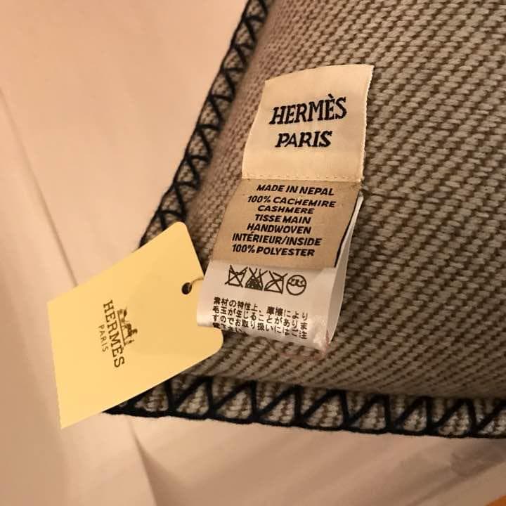 エルメス カシミア100% クッション アヴァロン