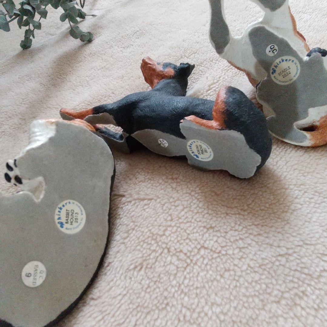 Whiskers Marty Sculptures Inc 3匹の犬の置物