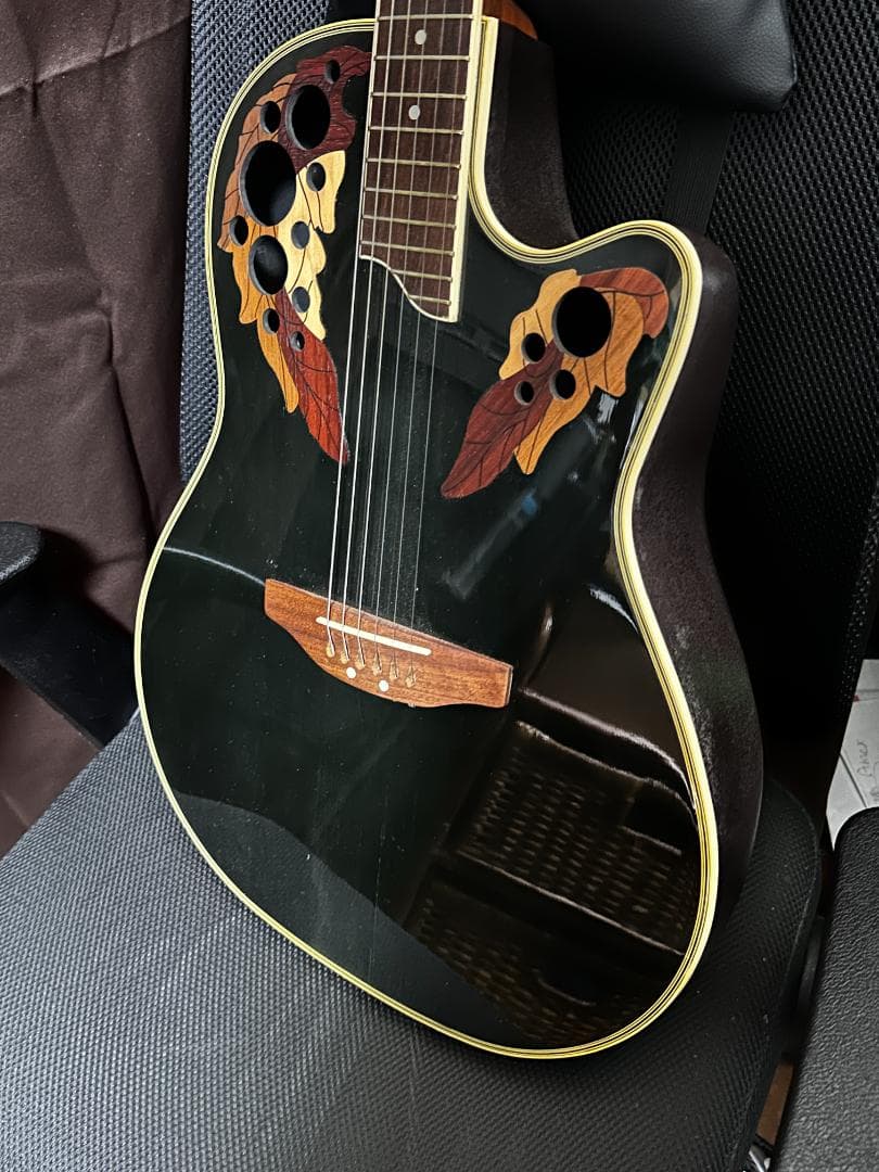 Ovation CS247 ブラック エレアコ ハードケース付