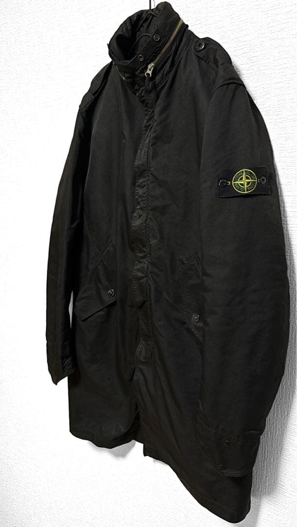 09aw/ストーンアイランド/ミリタリーモッズコート/黒/M