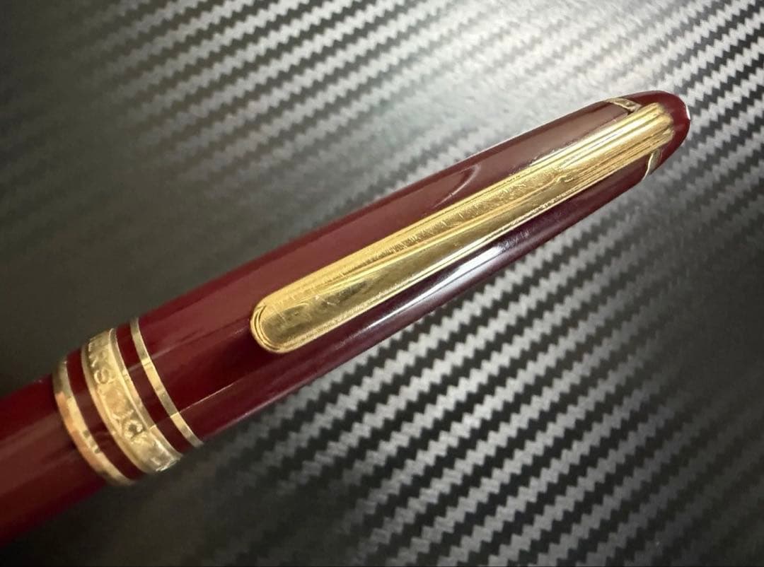 美品 エボナイト芯 モンブラン 144 ボルドー 全金 EF 極細字 万年筆