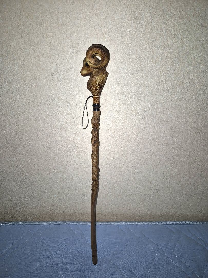 海外のお土産♡ドイツの細部彫刻靴べら、1940年、木彫り 羊？