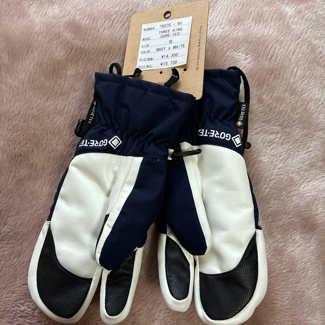 THREE KING GORE-TEX グローブネイビー×ホワイト S