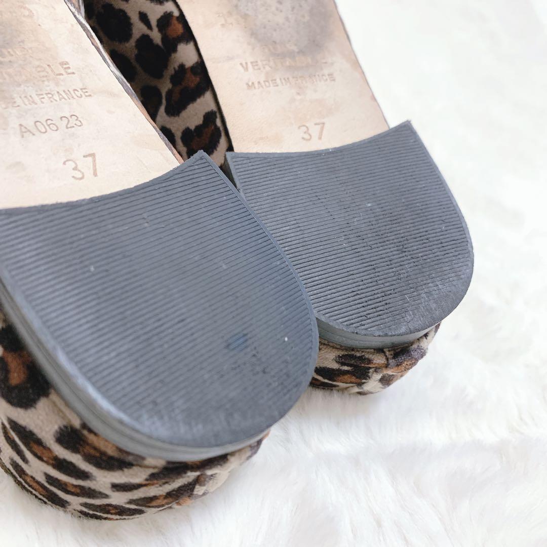 repetto レオパード柄 ヒョウ柄 バレエシューズ ベルベット ベロア 37