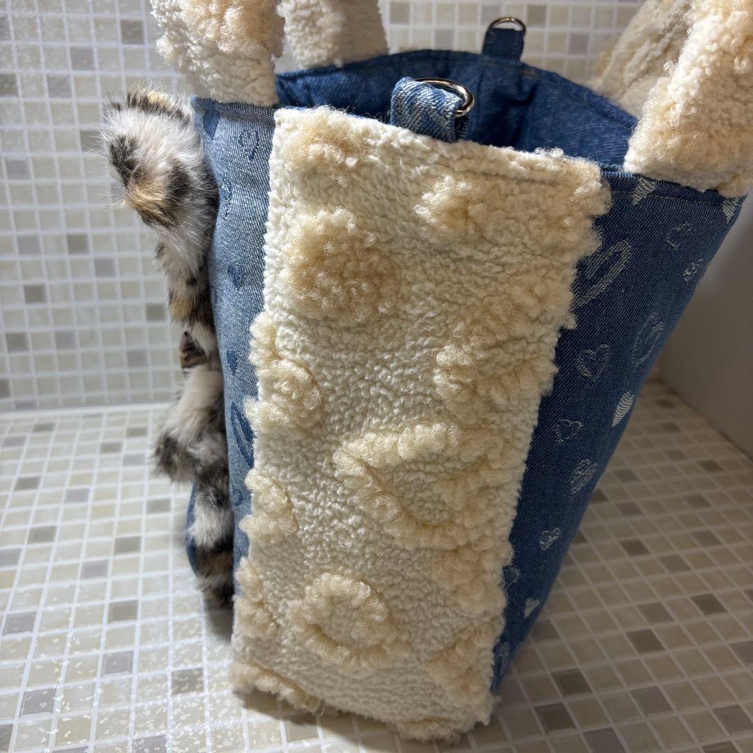 ね*】様 コヤンイサムチョン★ハートいっぱいトートバッグ　レオパード　くまさん着