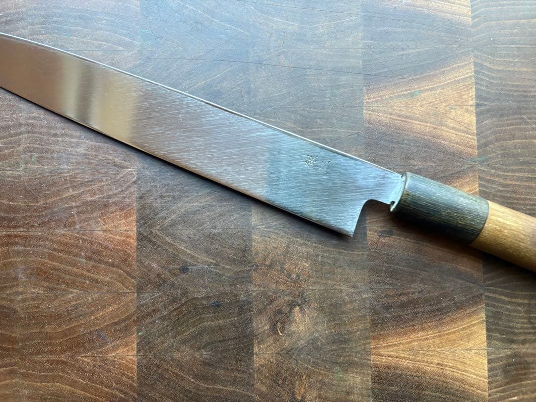 合羽橋　かまた刃研社　銀三　柳刃　240mm 包丁　和包丁　水牛朴　ステンレス