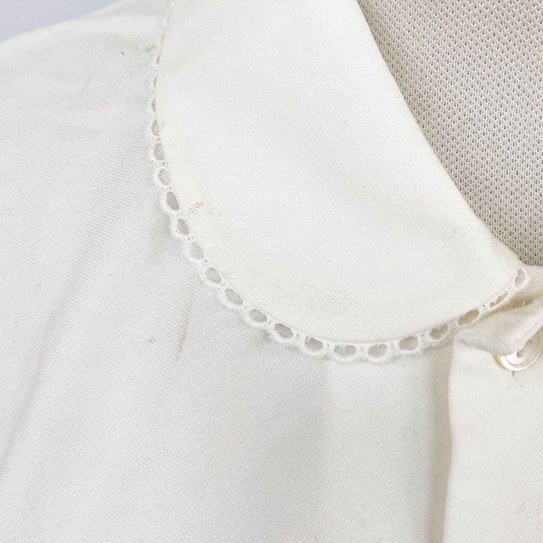 【希少】トリココムデギャルソン 長袖 丸襟シャツ M 白シャツ