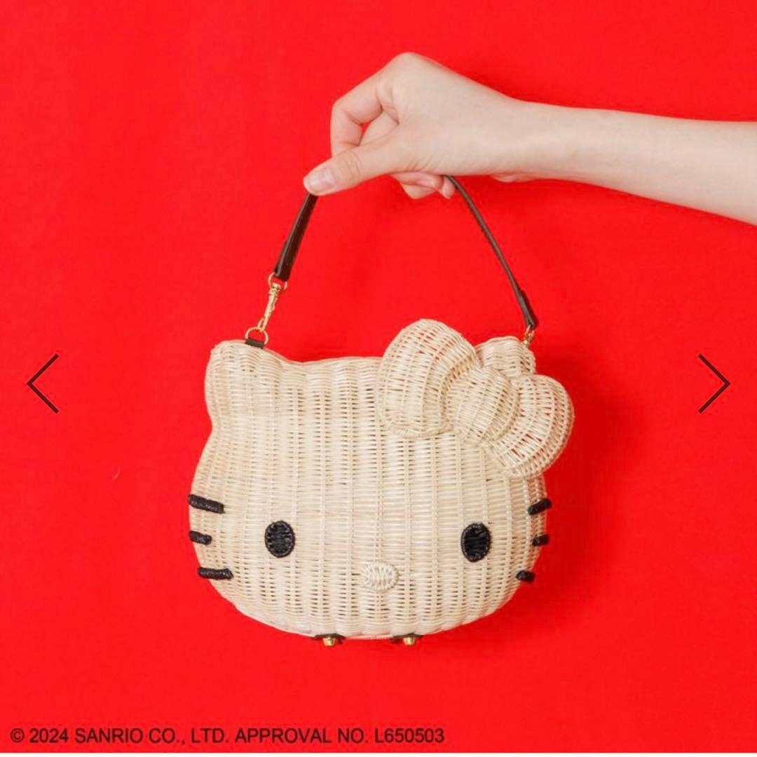 新品 ハローキティ ラタンバッグ　サンリオ