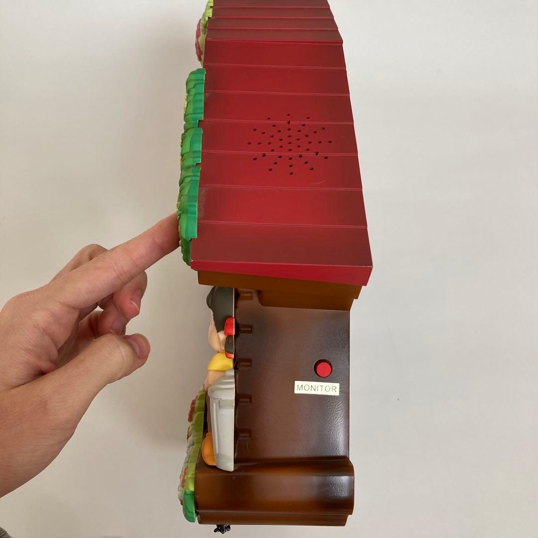 不二家　ぺこちゃん　非売品　壁掛け 時計 時報　振り子　レトロ　電池式 赤