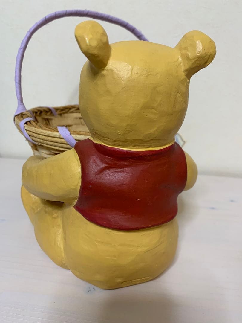 レア　クラシックプー　置物バスケット付き