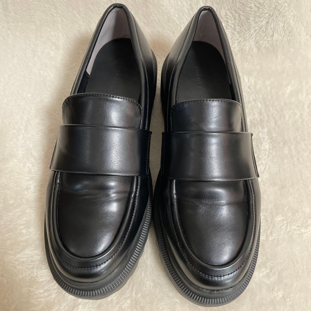 アダムエロペ　晴雨兼用ベーシックローファー　厚底　撥水