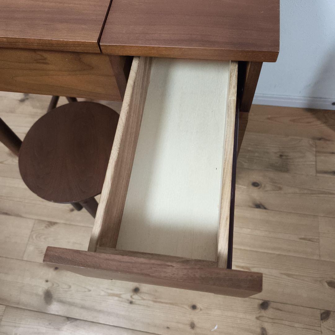 emo エモ ドレッサー 鏡台 スツール 丸椅子 一人暮らし 化粧台 コンパクト