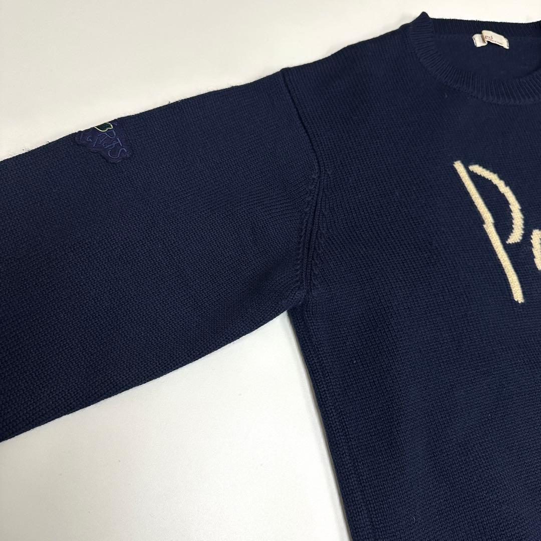 Papas パパス セーター ニット papasウールニット オールドロゴ