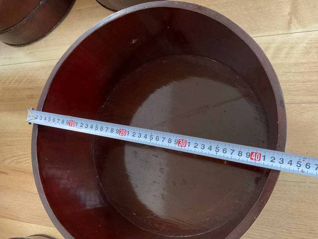 曲げわっぱ　漆器　入れ子　七子入れ　銅線巻き　お櫃　民芸