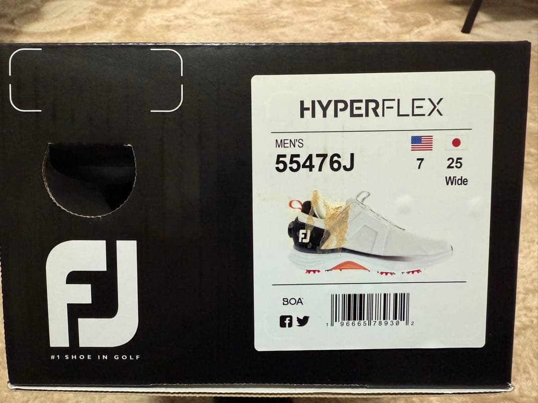 【新品未使用】FootJoy ハイパーフレックスBOA 55476J 25㎝