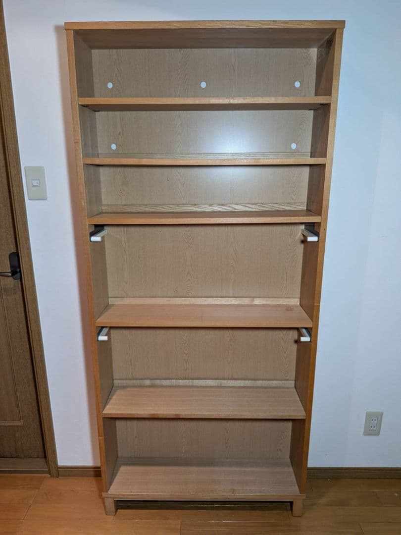 《送料込》無印 木製シェルフミドルタイプ 21 本棚廃盤 木製棚 タモ材