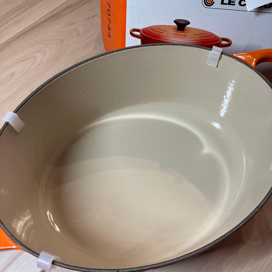 ル・クルーゼ　オーバル　蒸し器　スチーマー　25cm ホーロー鍋