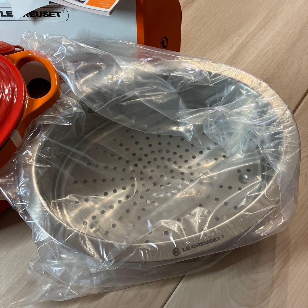ル・クルーゼ　オーバル　蒸し器　スチーマー　25cm ホーロー鍋