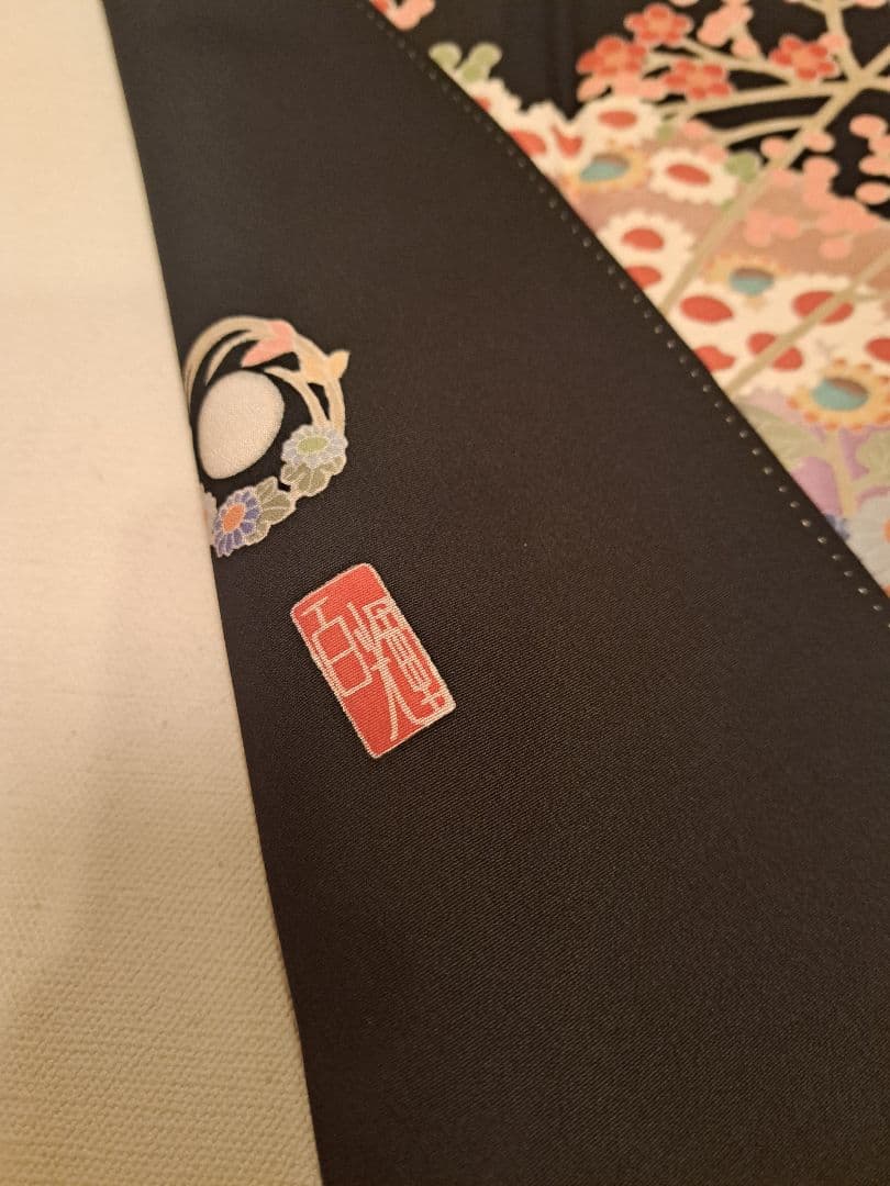 美品❇️作家もの　手描友禅　比翼仕立て　 ５つ紋　総フルセット