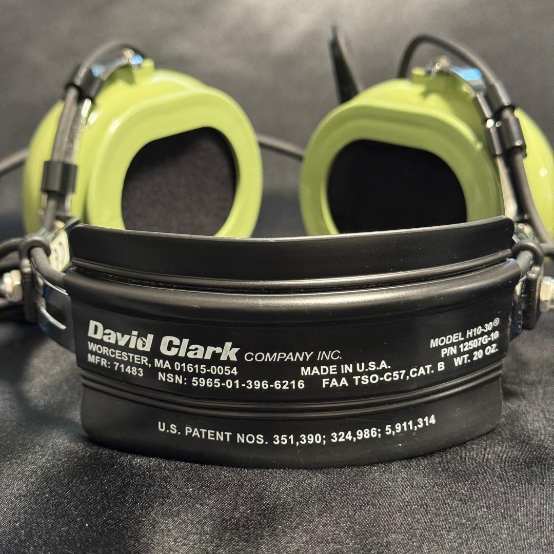 【美品】David Clark Ｈ10-30 ( 固定翼用 ) 航空ヘッドセット