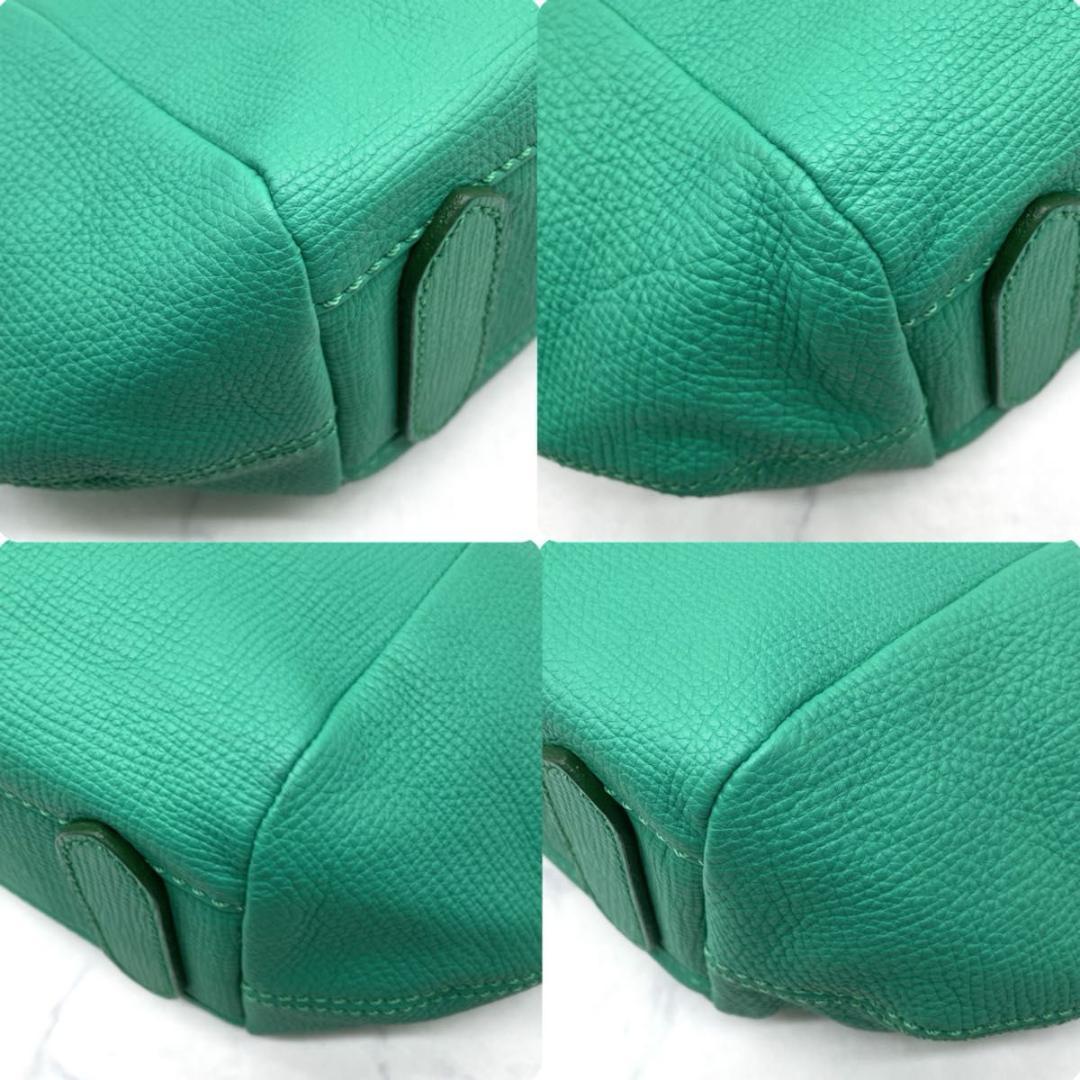 フェリージ 23-11 2way ハンドバッグ ショルダーバッグ レザー 緑