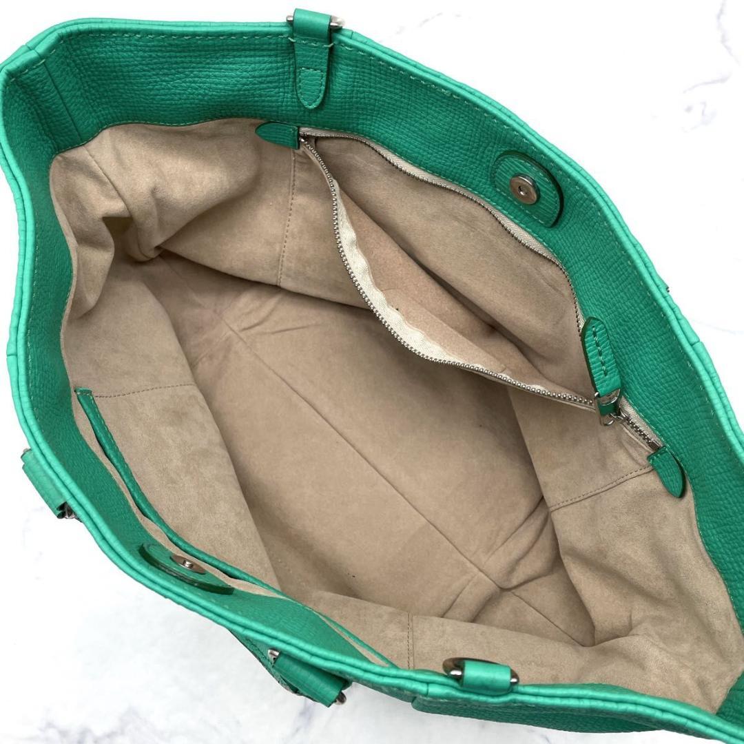 フェリージ 23-11 2way ハンドバッグ ショルダーバッグ レザー 緑