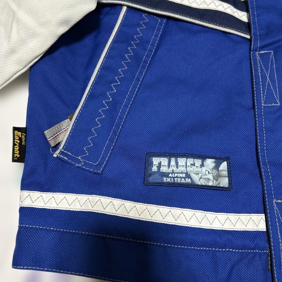ellesseエレッセ　フランス代表ココリコ　スキーウェア 上下セットM白ブルー