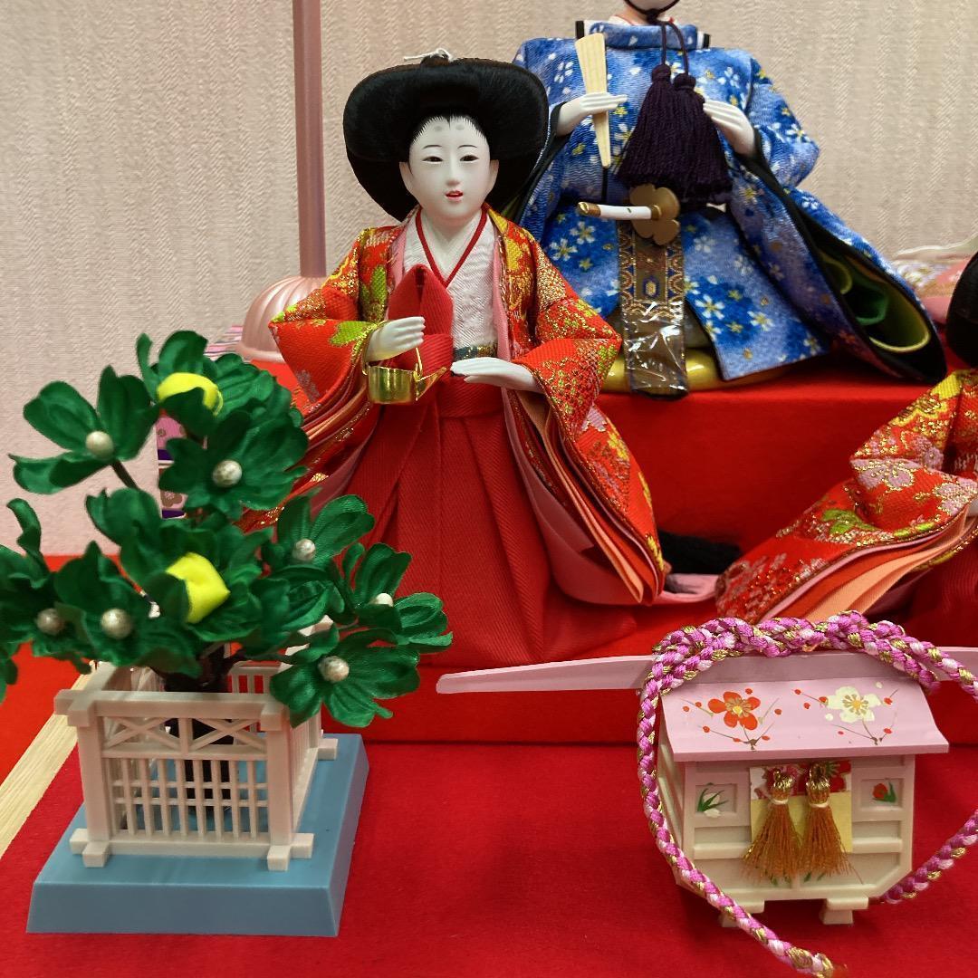 K11 親王ケース　雛飾りケース人形　雛人形五人ケース　巾53㎝位　ひな五人