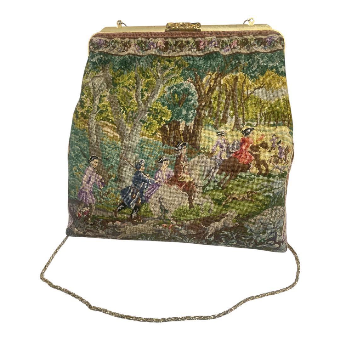 プチポワン パーティーバッグ 刺繍 ビーズ 上品 フォーマル