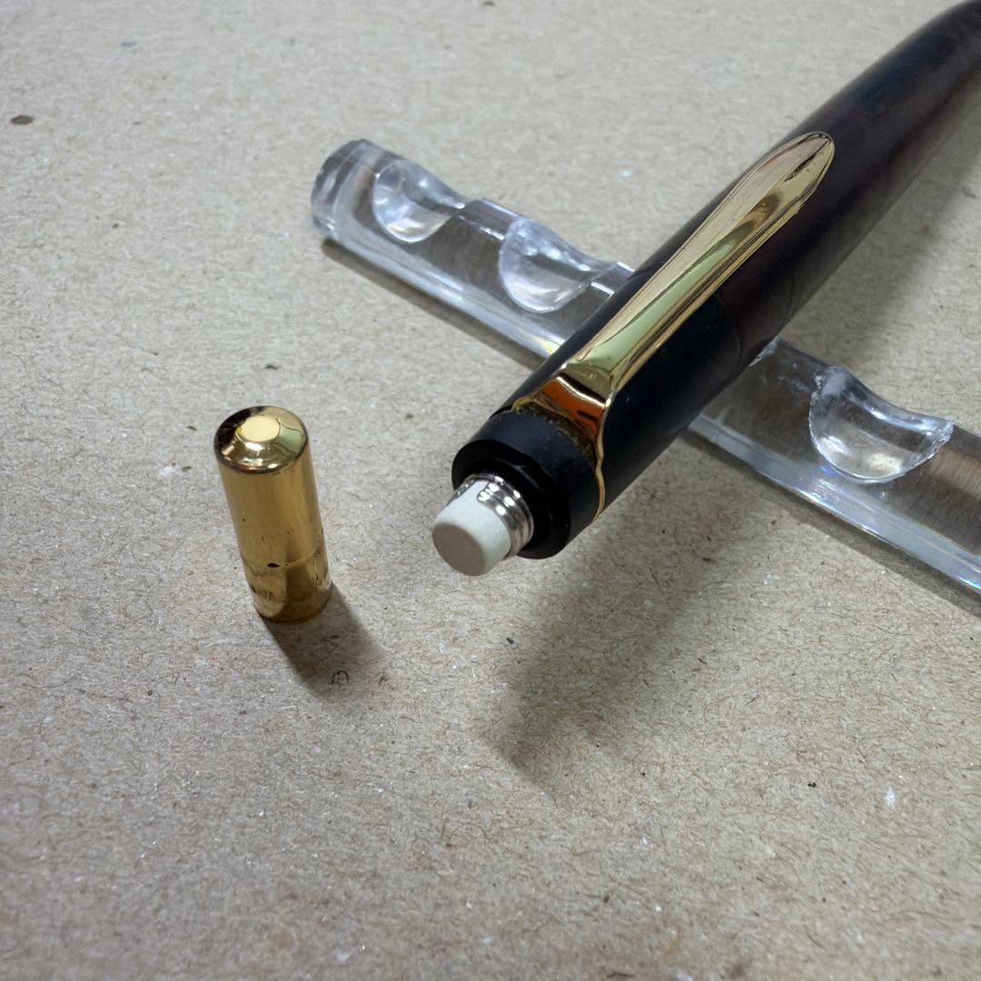 希少 野原工芸 特上花梨瘤杢 シャーペン 0.5mm ゴールド金具 固定式金具