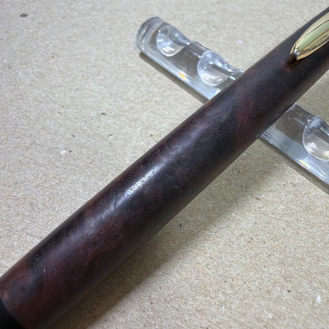希少 野原工芸 特上花梨瘤杢 シャーペン 0.5mm ゴールド金具 固定式金具