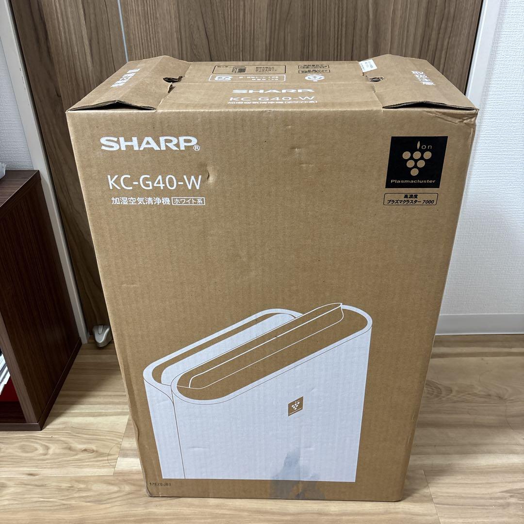 【新品未開封】シャープ 加湿空気清浄機 18畳 SHARP KC-G40-W