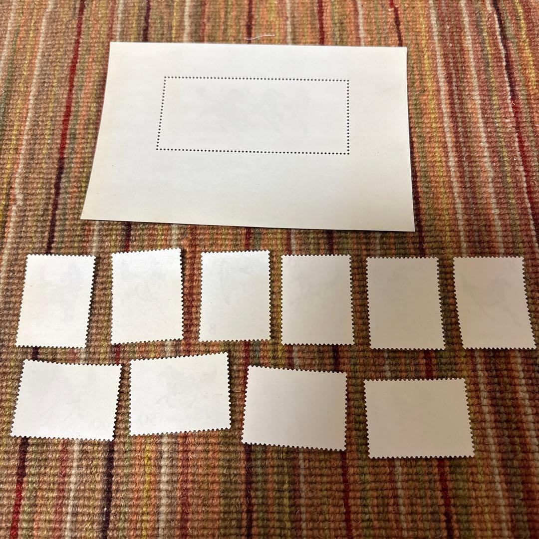 中国切手：奔馬 徐悲鴻　未使用小型シート1枚、バラ切手10枚（1978年）