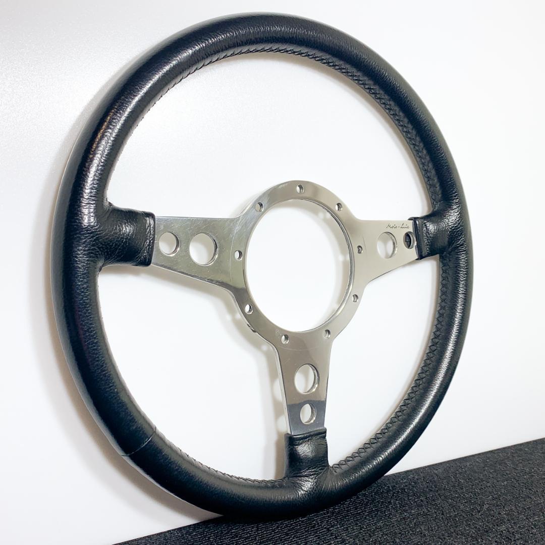 Moto-Lita モトリタ レザーステアリング フラットスポーク 美品 希少