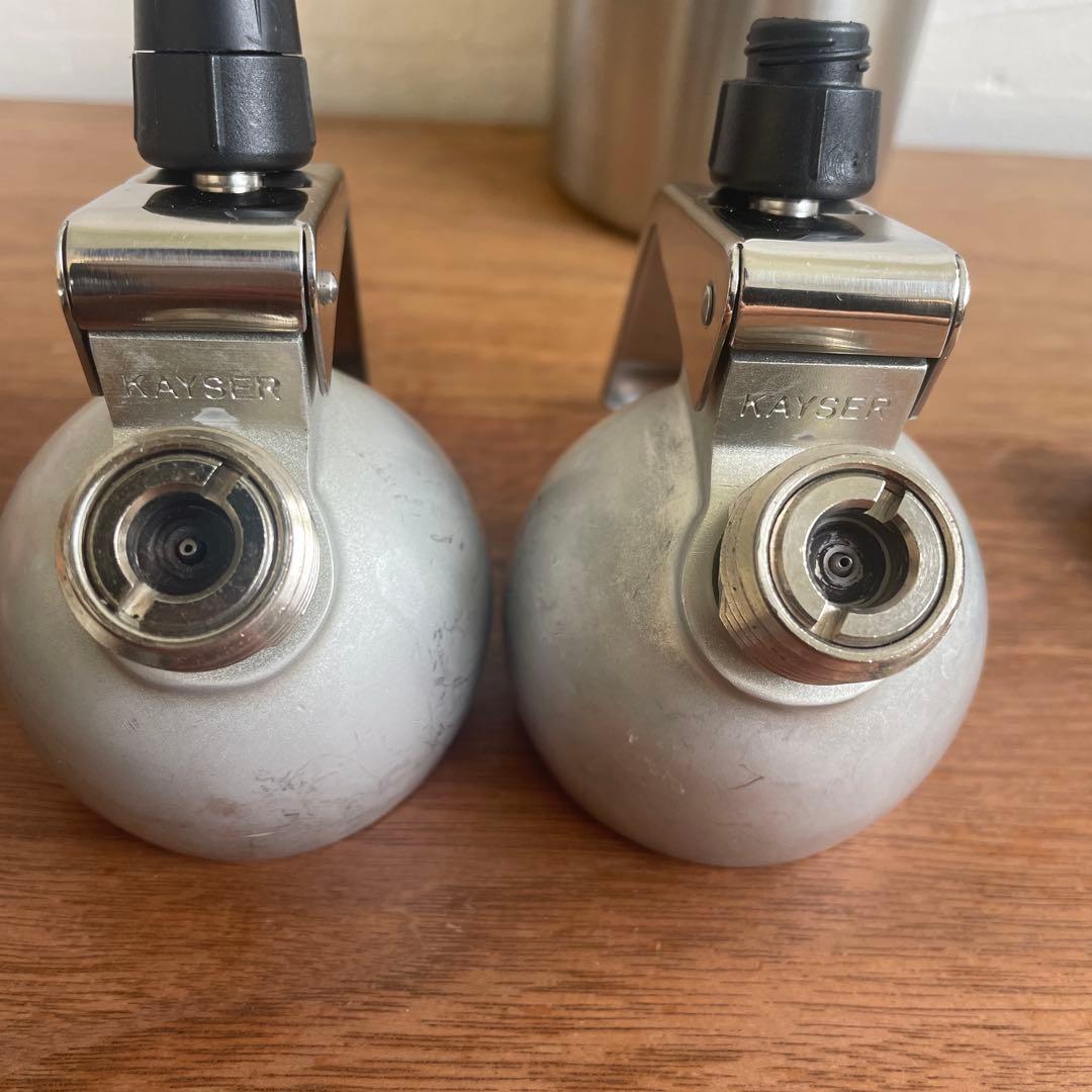 【2本セット】KAYSER ホイップディスペンサー 0.5L＋ミニガスボンベ付き