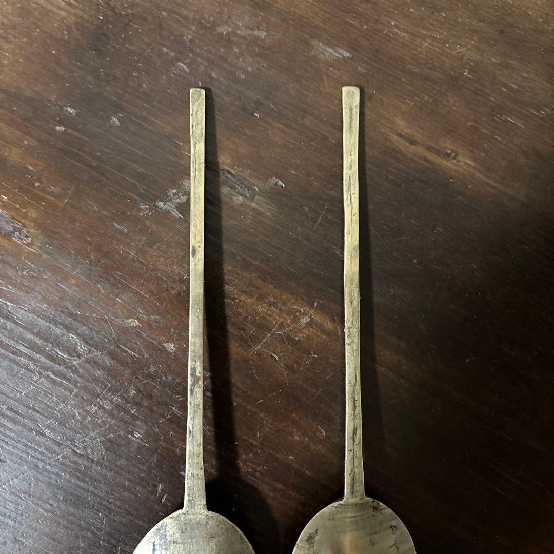 李朝スッカラ6点　(ar126)韓国スプーン.アンティーク.古道具.コウケンテツ