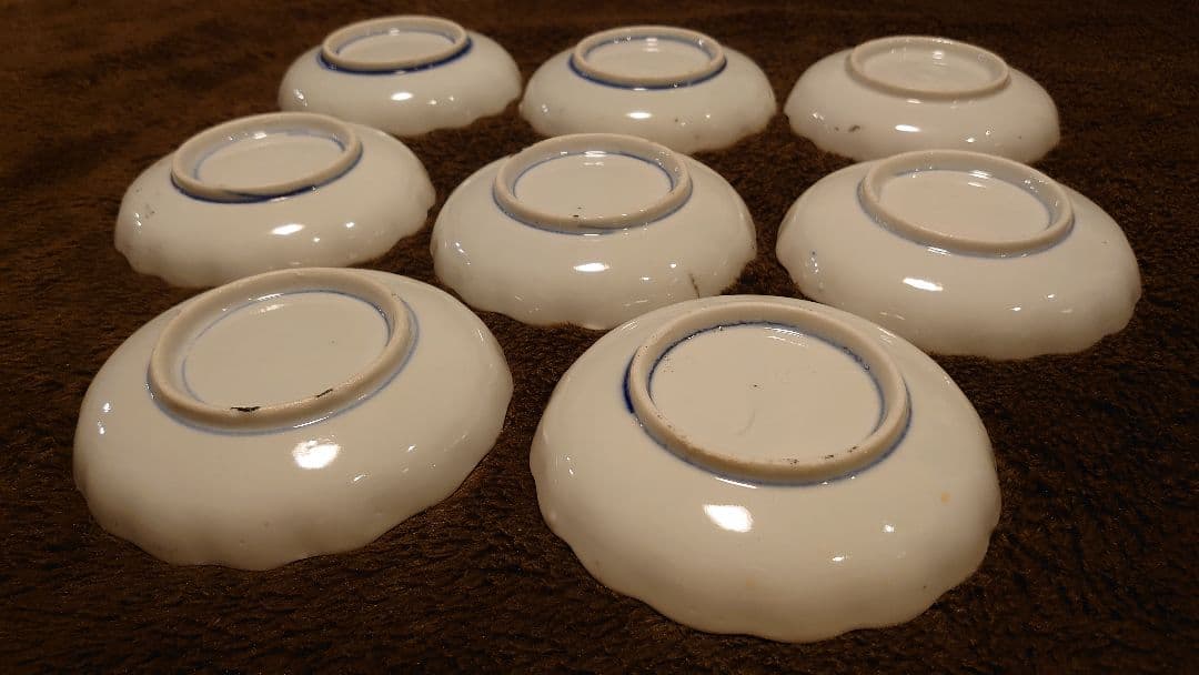 古伊万里　伊万里　色絵　金襴手　豆皿　８客