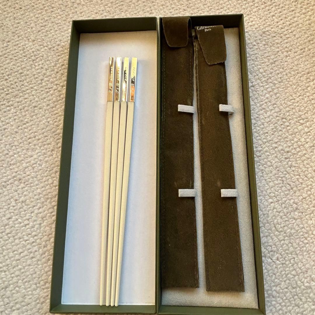 M@¥u様 クリストフル　Christofle　お箸　ホワイト　2膳　2セット