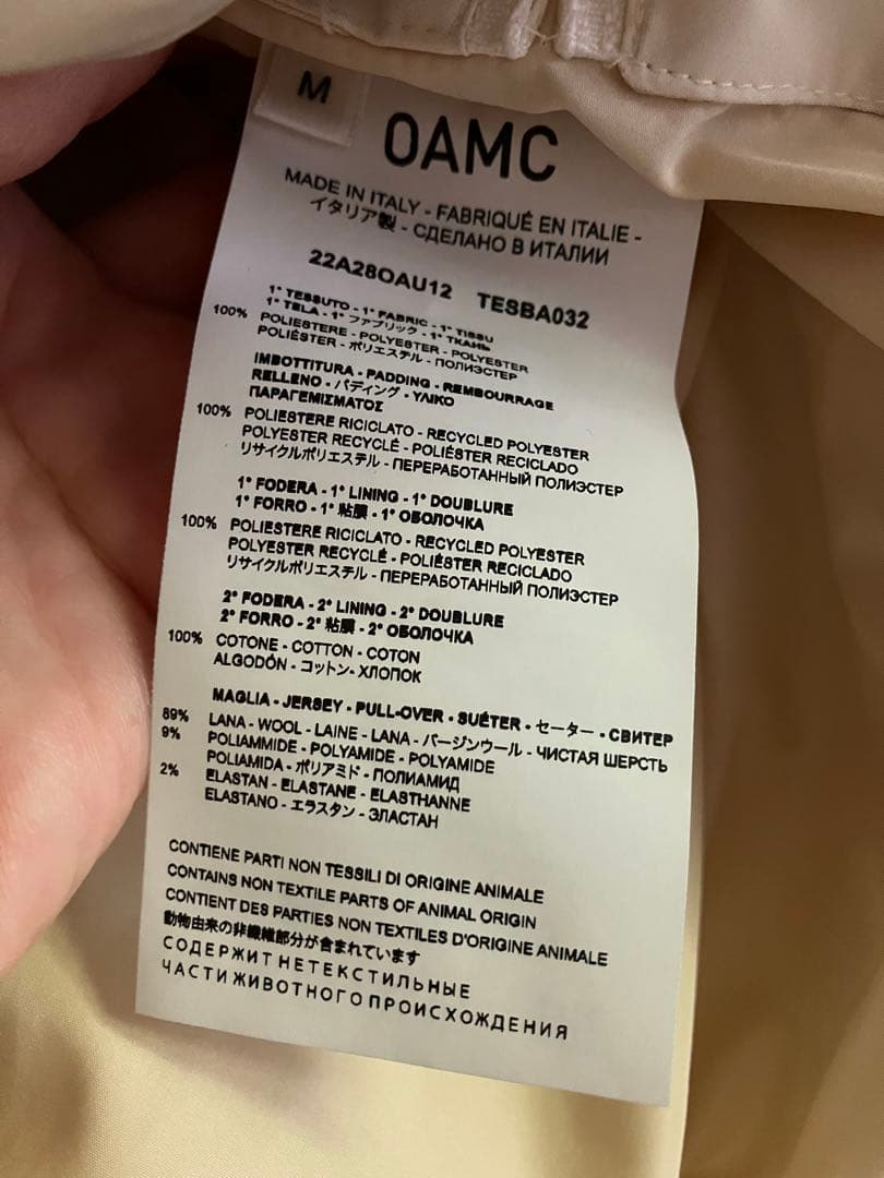 T*s様 OAMC リチウムダウンジャケット クリーム M