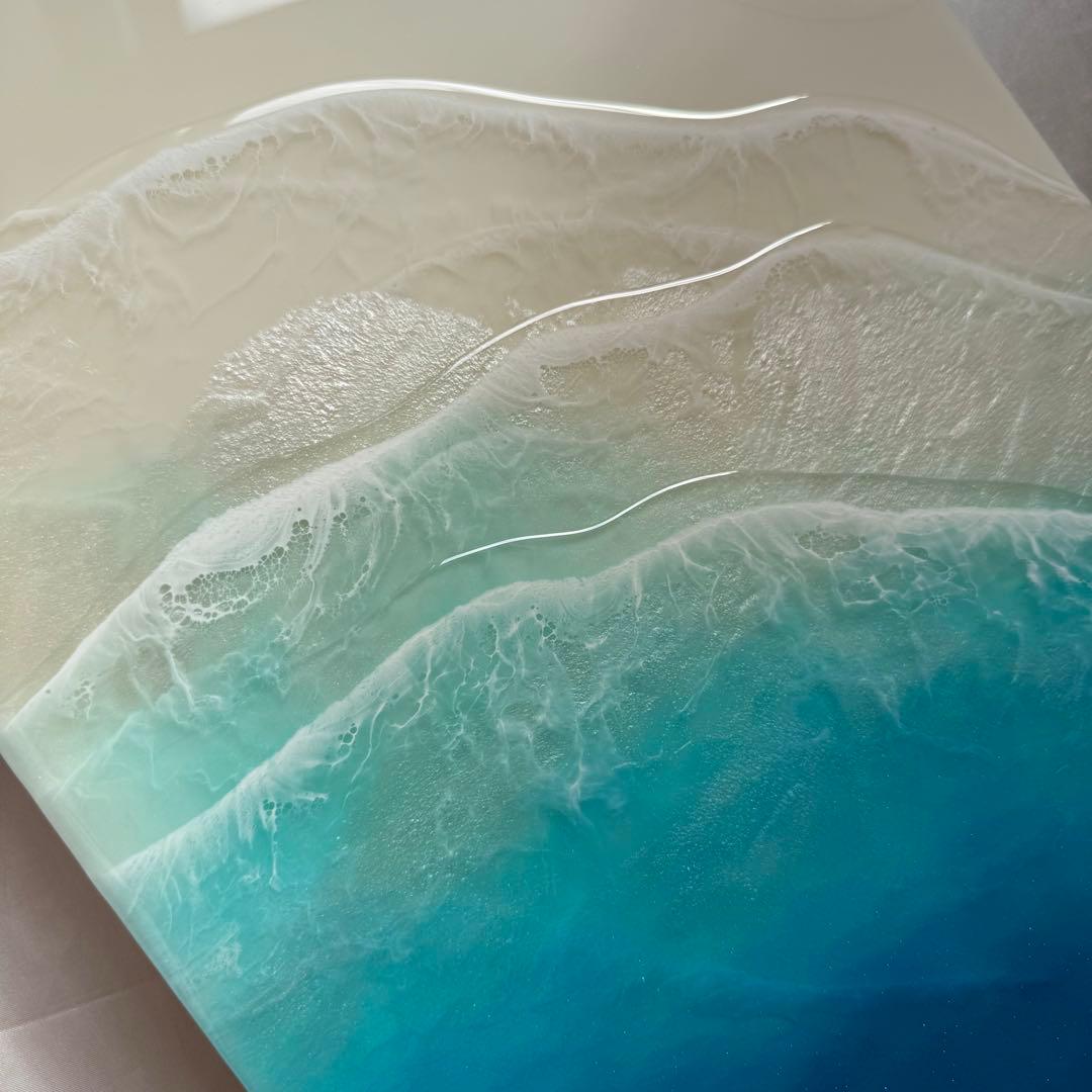 レジンアート　ロングパネル　海アート　オーシャンパネル